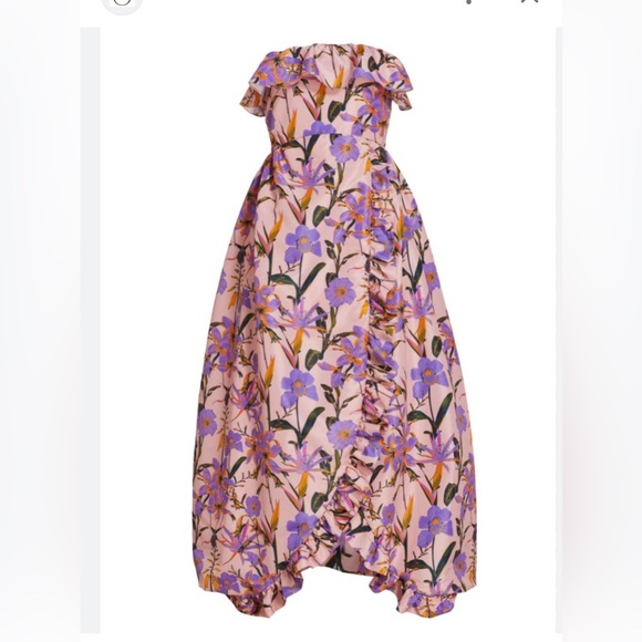 KIKA VARGAS EXCLUSIVE SYLVIA DRESS BLUSH IRIS NYLON - Picture 2 of 4